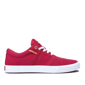 Supra Mens STACKS II VULC Rose/white Low Top Shoes | CA-69513